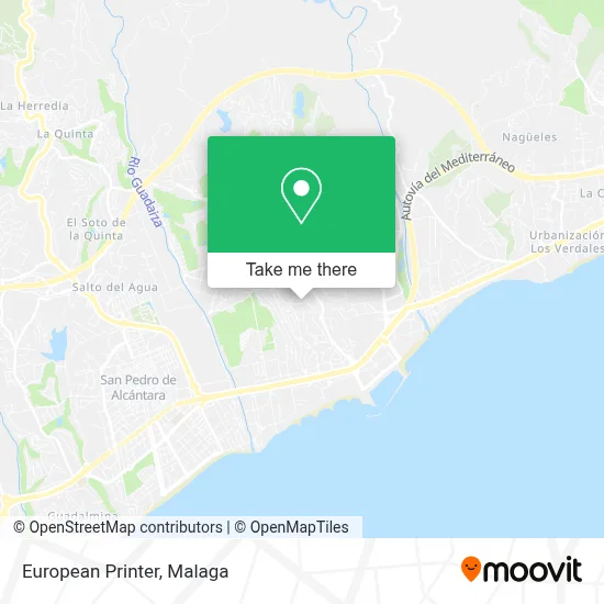 European Printer map