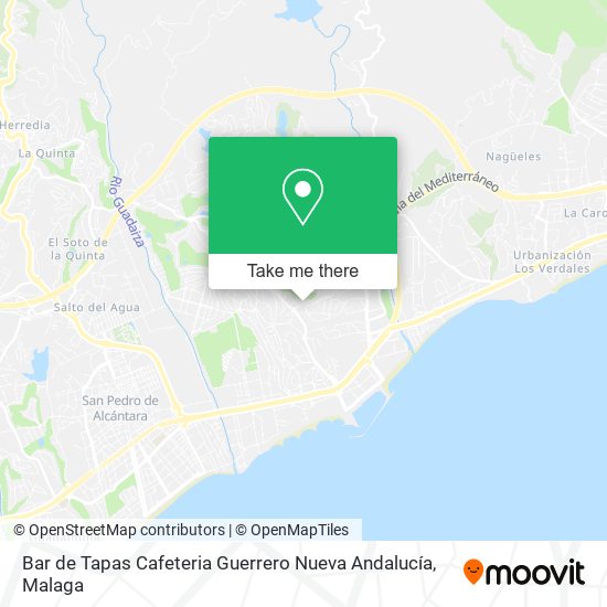 Bar de Tapas Cafeteria Guerrero Nueva Andalucía map