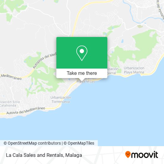 La Cala Sales and Rentals map
