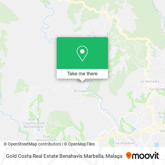 Gold Costa Real Estate Benahavis Marbella map