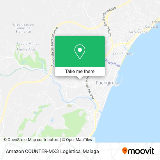 Amazon COUNTER-MX3 Logística map