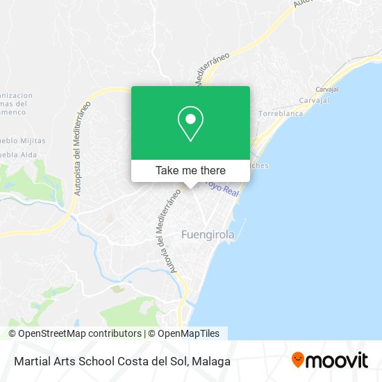 Martial Arts School Costa del Sol map
