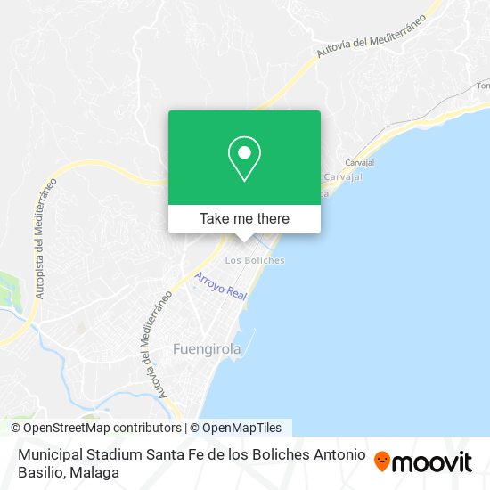 mapa Municipal Stadium Santa Fe de los Boliches Antonio Basilio