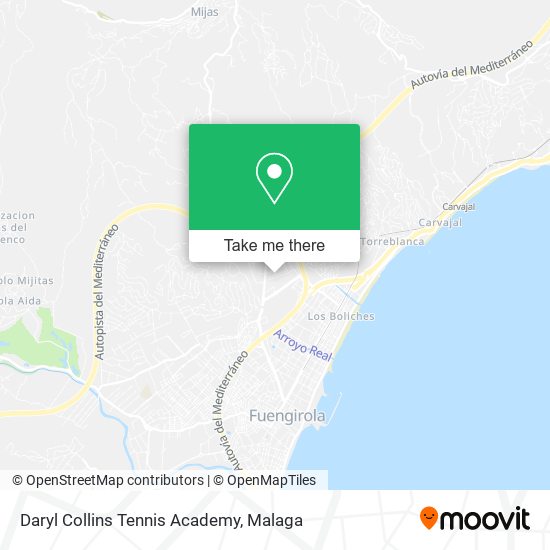 Daryl Collins Tennis Academy map