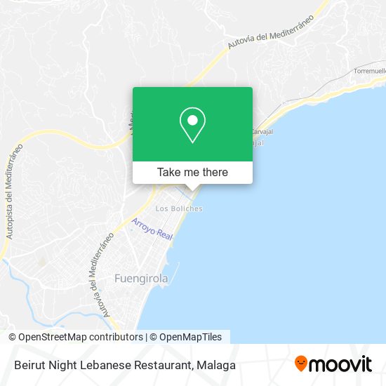 Beirut Night Lebanese Restaurant map