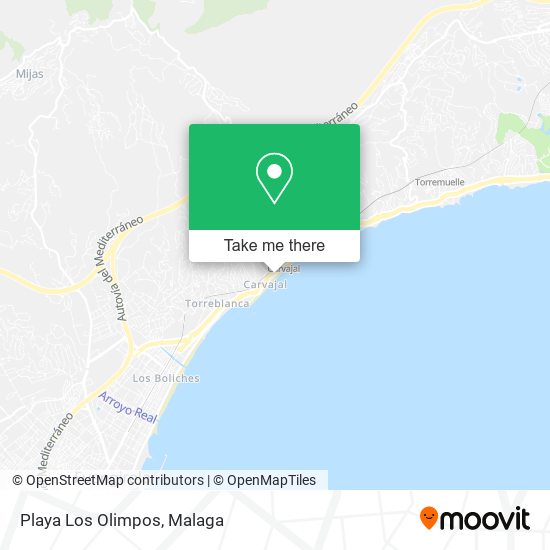 Playa Los Olimpos map