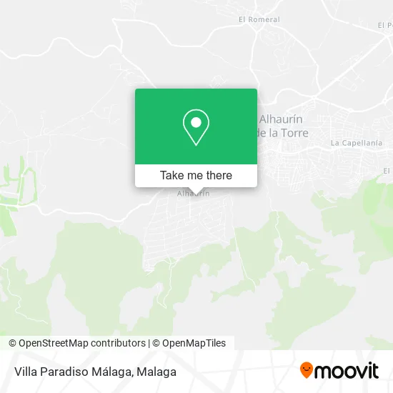 Villa Paradiso Málaga map