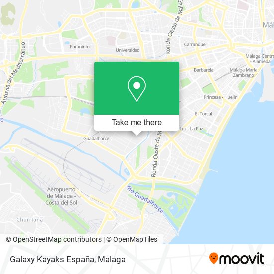 Galaxy Kayaks España map