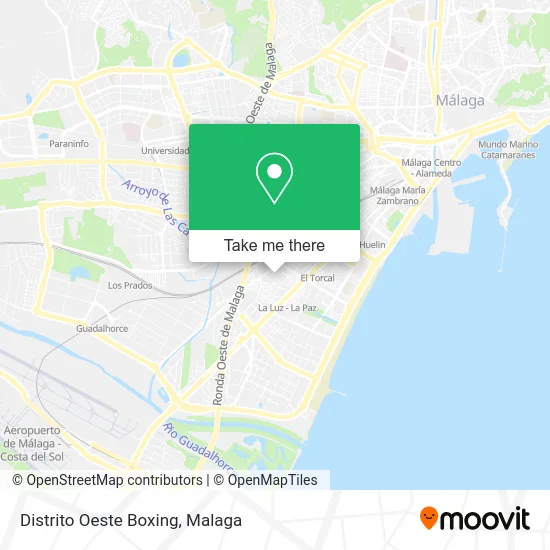 Distrito Oeste Boxing map