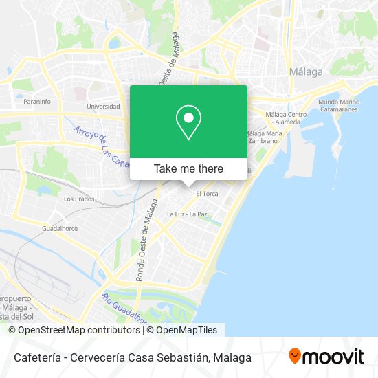 Cafetería - Cervecería Casa Sebastián map