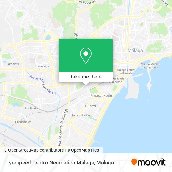 mapa Tyrespeed Centro Neumático Málaga