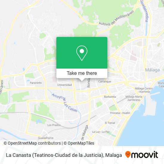 La Canasta (Teatinos-Ciudad de la Justicia) map