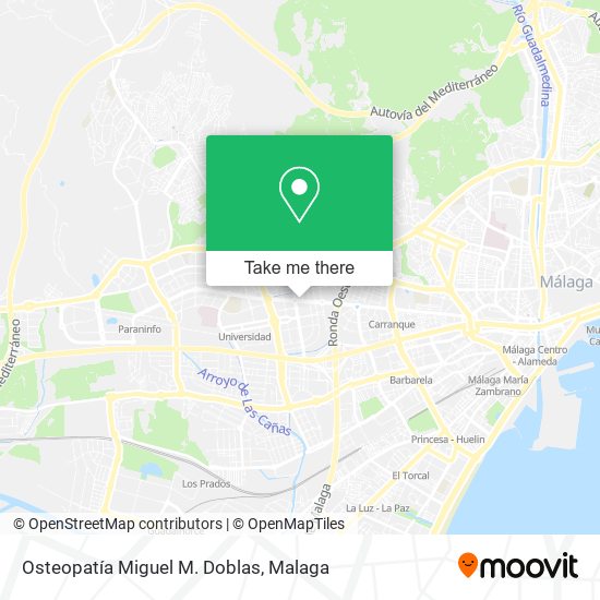 Osteopatía Miguel M. Doblas map