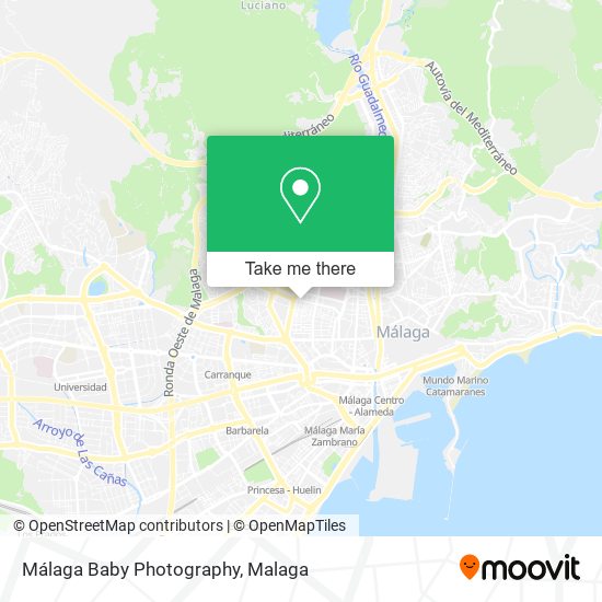 Málaga Baby Photography map