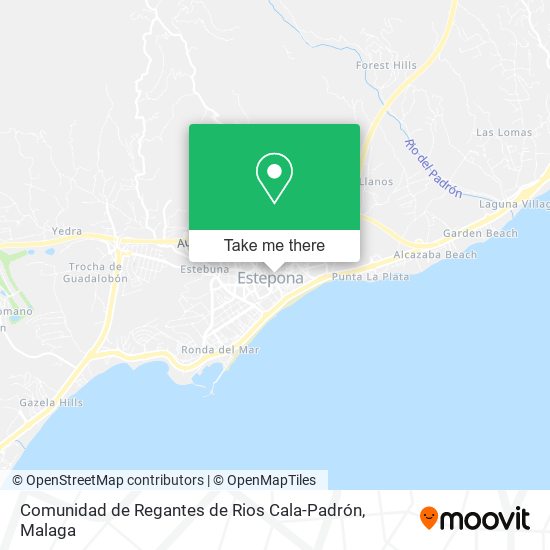 Comunidad de Regantes de Rios Cala-Padrón map