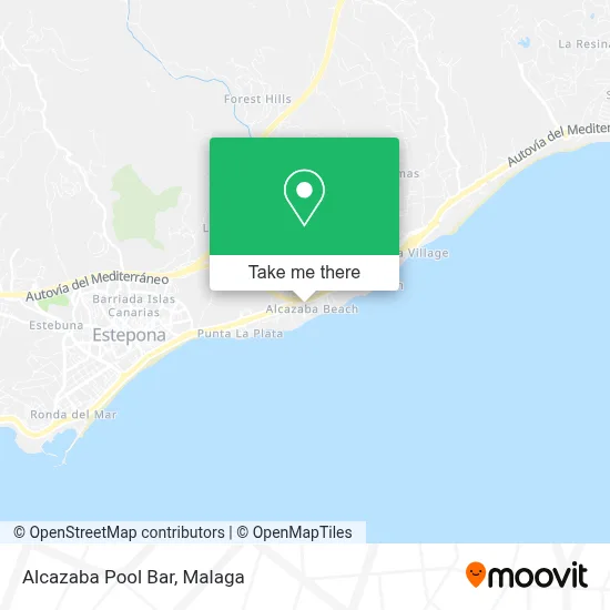 Alcazaba Pool Bar map