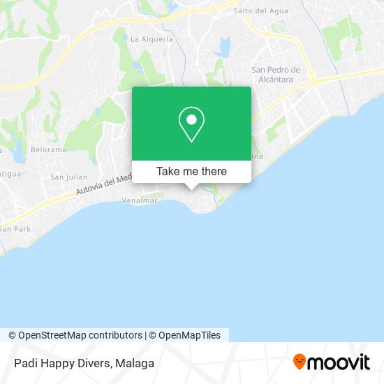 Padi Happy Divers map