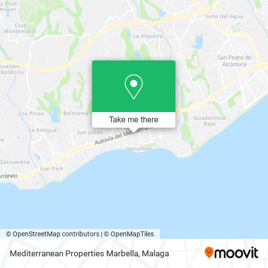 mapa Mediterranean Properties Marbella