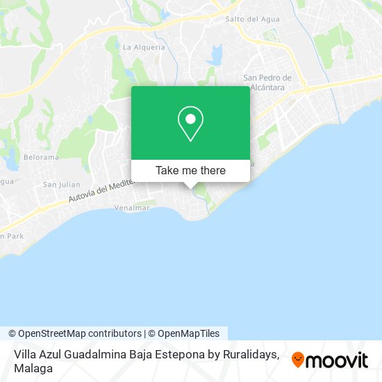 Villa Azul Guadalmina Baja Estepona by Ruralidays map