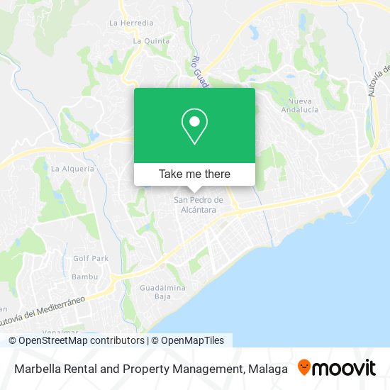 Marbella Rental and Property Management map