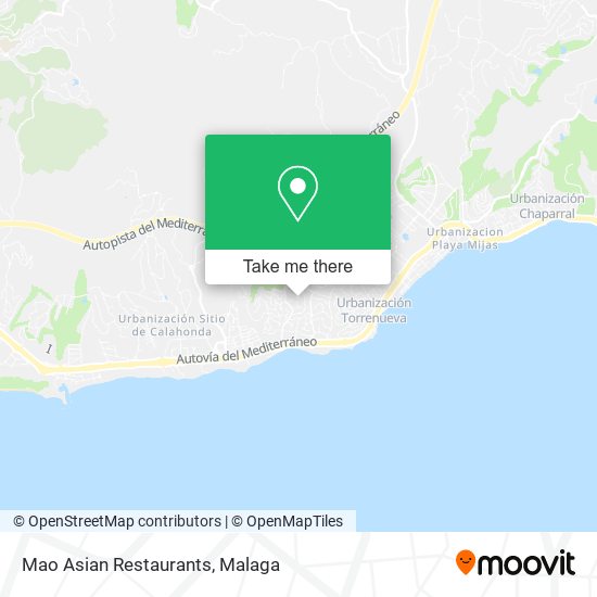 Mao Asian Restaurants map