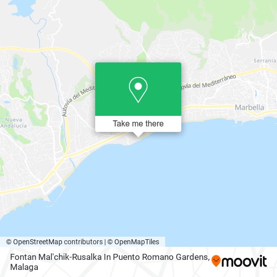 Fontan Mal'chik-Rusalka In Puento Romano Gardens map