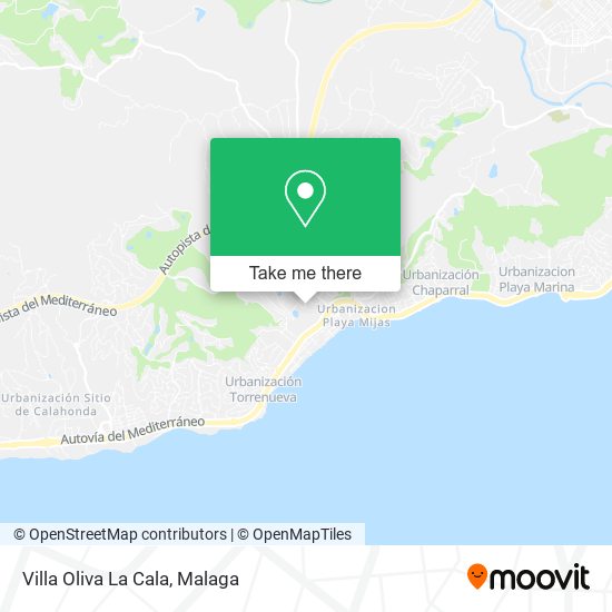 Villa Oliva La Cala map