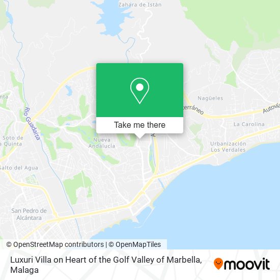Luxuri Villa on Heart of the Golf Valley of Marbella map