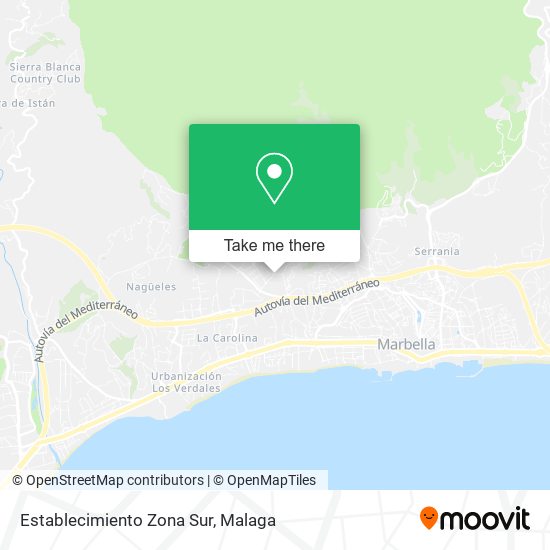 Establecimiento Zona Sur map
