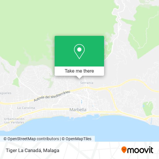 Tiger La Canadá map