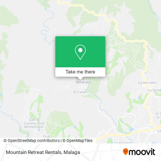Mountain Retreat Rentals map