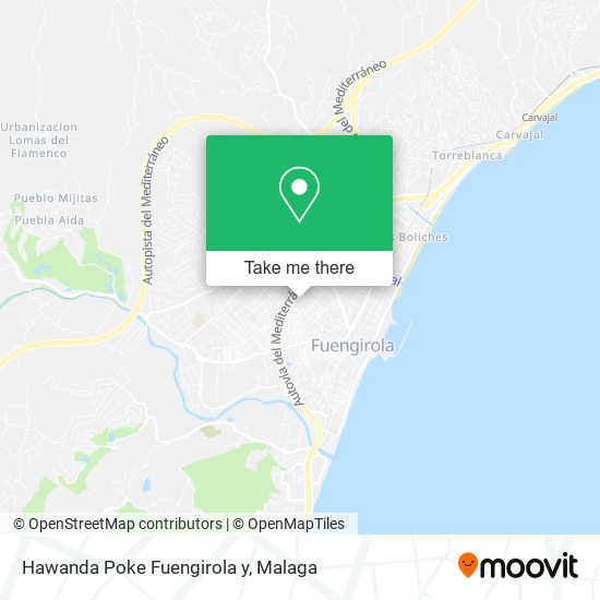 Hawanda Poke Fuengirola y map