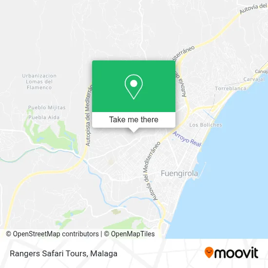 Rangers Safari Tours map