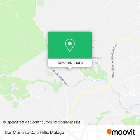 Bar Marie La Cala Hills map