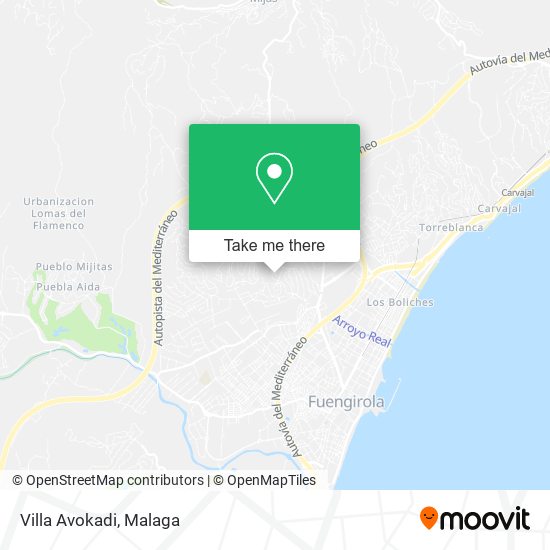 Villa Avokadi map