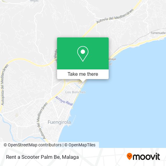 Rent a Scooter Palm Be map