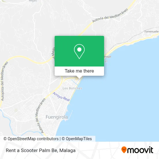 Rent a Scooter Palm Be map
