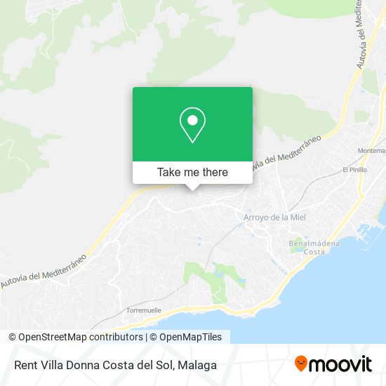 mapa Rent Villa Donna Costa del Sol