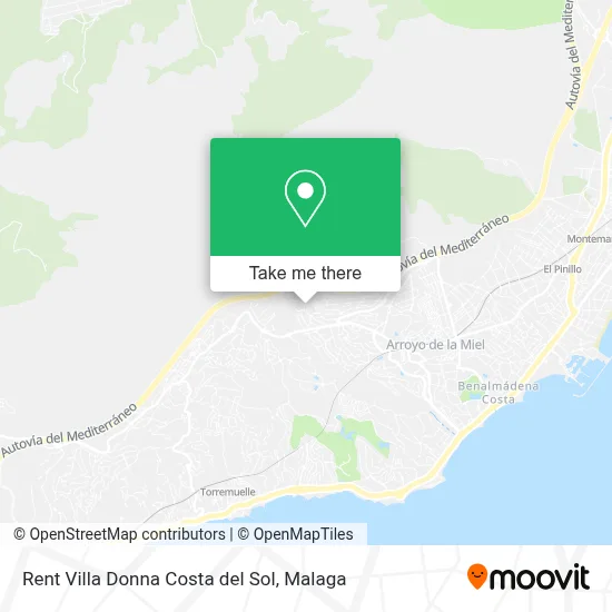 Rent Villa Donna Costa del Sol map