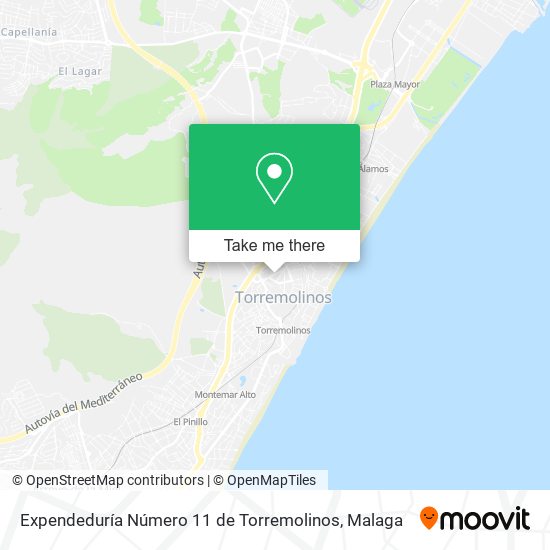 mapa Expendeduría Número 11 de Torremolinos