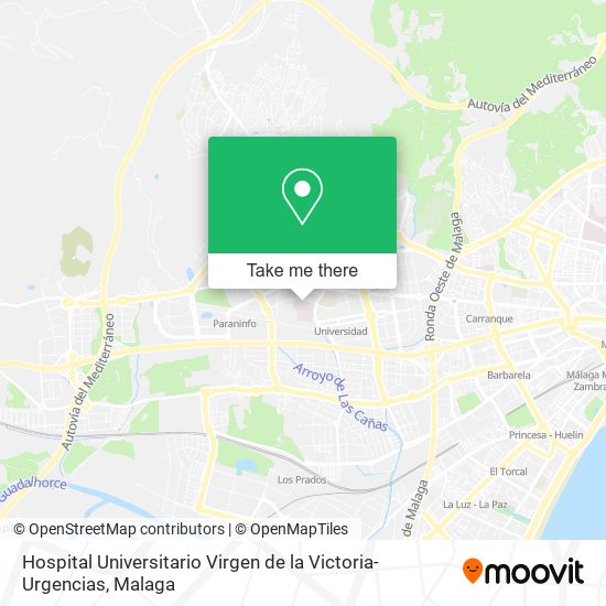 Hospital Universitario Virgen de la Victoria-Urgencias map