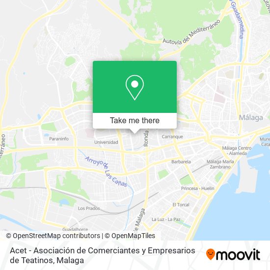 mapa Acet - Asociación de Comerciantes y Empresarios de Teatinos