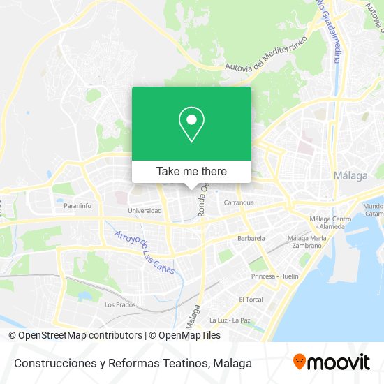 mapa Construcciones y Reformas Teatinos