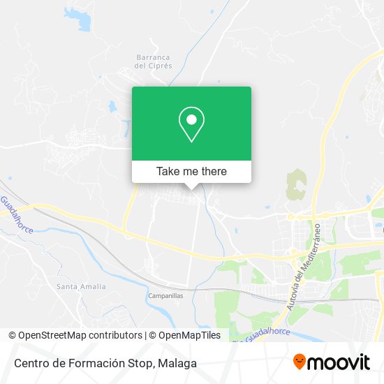 Centro de Formación Stop map