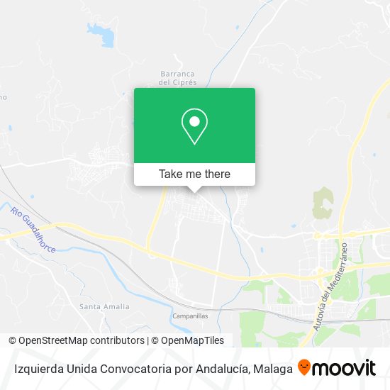 Izquierda Unida Convocatoria por Andalucía map