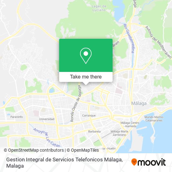 mapa Gestion Integral de Servicios Telefonicos Málaga