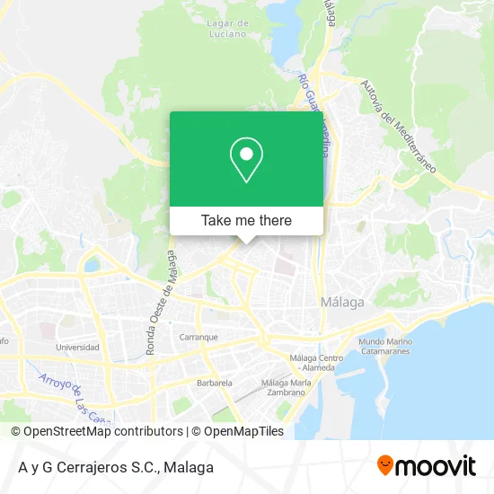 mapa A y G Cerrajeros S.C.
