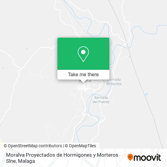 mapa Moralva Proyectados de Hormigones y Morteros Slne