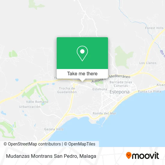 Mudanzas Montrans San Pedro map