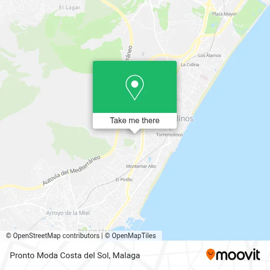 Pronto Moda Costa del Sol map